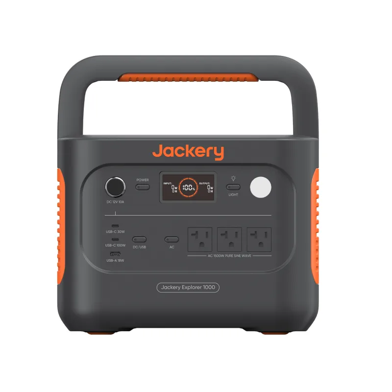 Jackery Explorer 1000 v2 portable power station with orange handle